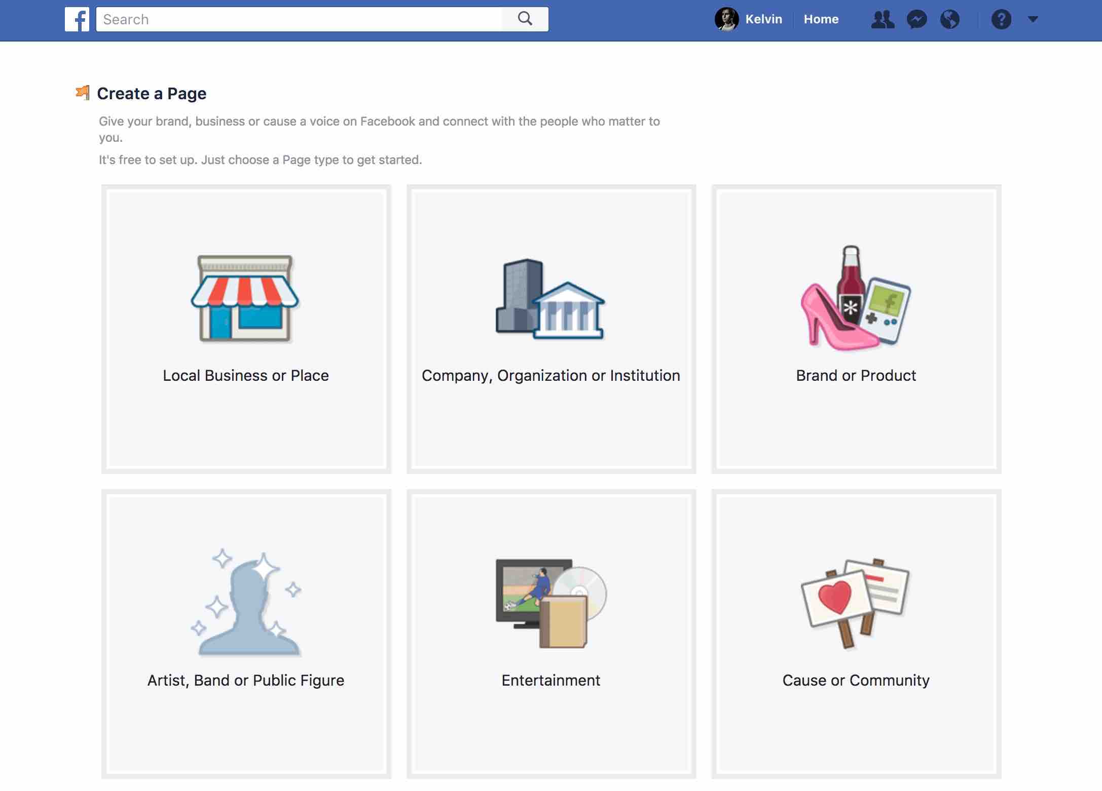 facebook business page