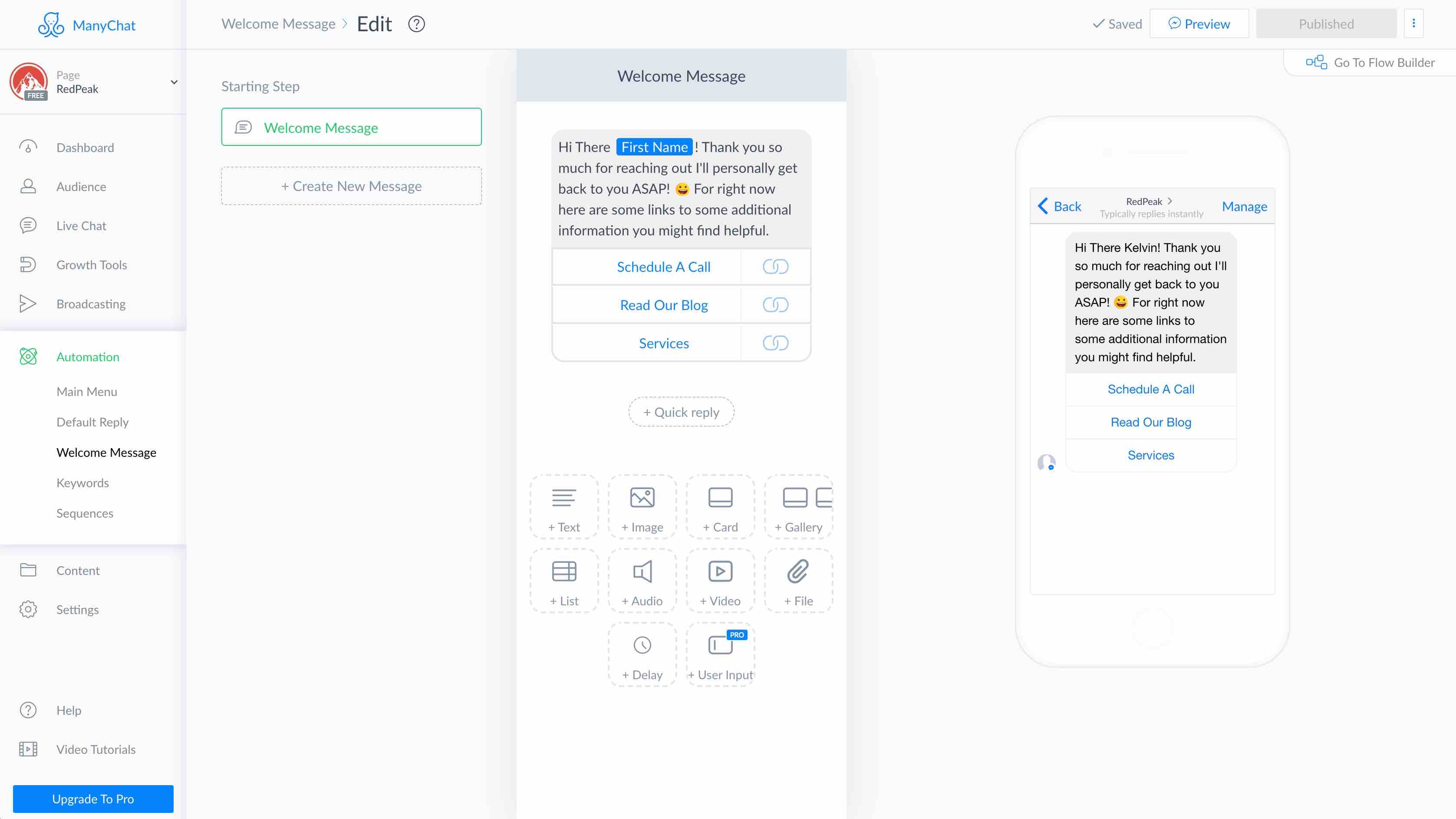 Create Your First Messenger Chatbot